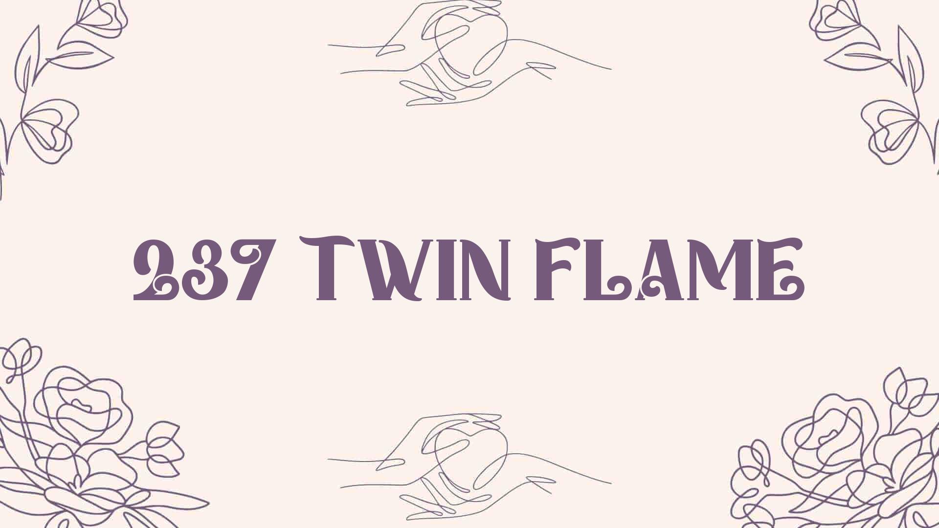 237 twin flame [ Meaning Revealed ]